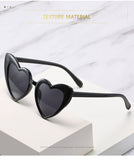 Fashion Plastic Kids Cute Heart Shaped Sunglasses Red Black White Yellow Transparent Lens Frame Woman Outdoor Beach Spectacles