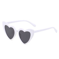 Fashion Plastic Kids Cute Heart Shaped Sunglasses Red Black White Yellow Transparent Lens Frame Woman Outdoor Beach Spectacles