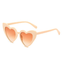 Fashion Plastic Kids Cute Heart Shaped Sunglasses Red Black White Yellow Transparent Lens Frame Woman Outdoor Beach Spectacles