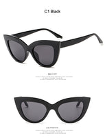 Retro Cat Eye Frame Brand Designer Sunglasses Women White Gray Black Lens Mirror Sexy Ladies Sun Glasses Female