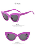 Retro Cat Eye Frame Brand Designer Sunglasses Women White Gray Black Lens Mirror Sexy Ladies Sun Glasses Female