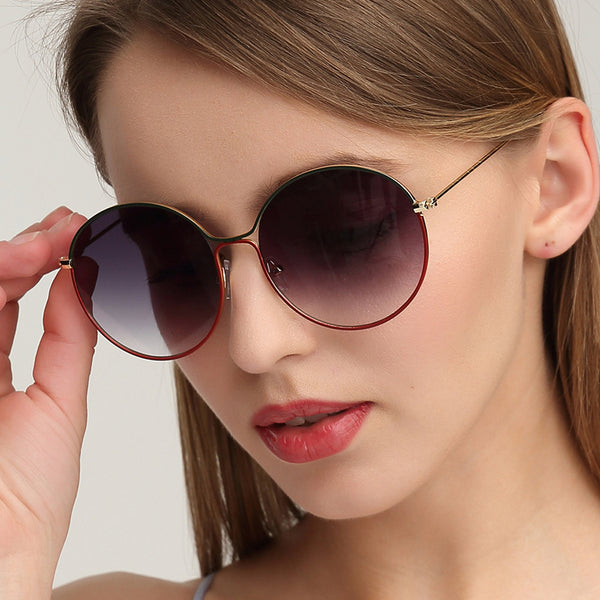 Designer Round Sunglasses for Women Female Retro Metal Frame Sexy Ladies UV400 Glasses Vintage Shades Women/Men Vintage Oculos