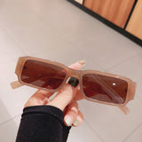 Small Square Sunglasses Women Men Trendy y2k Small Rectangle Sun Glasses Ladies Jelly Color 90s Eyewear Black Shades UV400