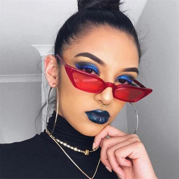 Vintage Sunglasses Women Cat Eye Luxury Brand Designer Sun Glasses Retro Small Red ladies Sunglass Black Eyewear oculos