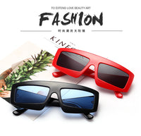 Retro Square Sunglasses Men Women Retro Black White Red Frame Rectangular Sun Glasses Male Female Shades lunette de soleil femme