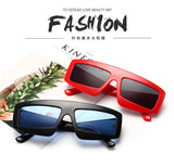 Retro Square Sunglasses Men Women Retro Black White Red Frame Rectangular Sun Glasses Male Female Shades lunette de soleil femme