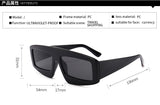 Retro Square Sunglasses Men Women Retro Black White Red Frame Rectangular Sun Glasses Male Female Shades lunette de soleil femme