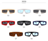 Retro Square Sunglasses Men Women Retro Black White Red Frame Rectangular Sun Glasses Male Female Shades lunette de soleil femme