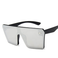 Oversize Square Sunglasses Women Fashion Flat Top Gradient Sun glasses Men Rimless Large Frame Oculos UV400 Points