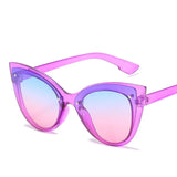 Big Frame Cat Eye Sunglasses for Women Female Trend ins Gradient Sun Glasses Street Shooting Leopard Eyewear