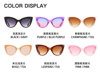 Big Frame Cat Eye Sunglasses for Women Female Trend ins Gradient Sun Glasses Street Shooting Leopard Eyewear