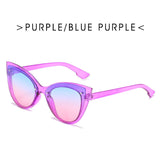 Big Frame Cat Eye Sunglasses for Women Female Trend ins Gradient Sun Glasses Street Shooting Leopard Eyewear