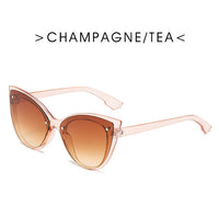 Big Frame Cat Eye Sunglasses for Women Female Trend ins Gradient Sun Glasses Street Shooting Leopard Eyewear