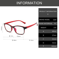 New Fashion Square Glasses Clear Frame Women Spectacle 2021 Myopia Glasses Men Black Red Classic Popularity Eyeglasses Clear