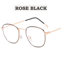 Optical Glasses Frame Women Men Round Oversized Eyeglasses Frames Metal Spectacles Clear Lenses Glasses