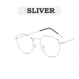 Optical Glasses Frame Women Men Round Oversized Eyeglasses Frames Metal Spectacles Clear Lenses Glasses