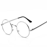 Anti blue Unisex Women Men Retro Round Metal Frame Clear Lens Glasses UV 400 silver gold anti-radiation Nerd Spectacles Eyeglass