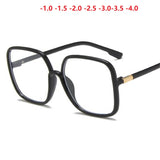 -1.0 1.5 2.0 2.5 3.0 to 4.0  Transparent Finished Myopia Glasses Men Women Black Eyeglasses Prescription Shortsighted Eyewear