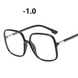 -1.0 1.5 2.0 2.5 3.0 to 4.0  Transparent Finished Myopia Glasses Men Women Black Eyeglasses Prescription Shortsighted Eyewear