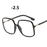 -1.0 1.5 2.0 2.5 3.0 to 4.0  Transparent Finished Myopia Glasses Men Women Black Eyeglasses Prescription Shortsighted Eyewear