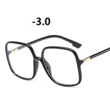 -1.0 1.5 2.0 2.5 3.0 to 4.0  Transparent Finished Myopia Glasses Men Women Black Eyeglasses Prescription Shortsighted Eyewear