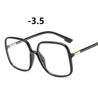 -1.0 1.5 2.0 2.5 3.0 to 4.0  Transparent Finished Myopia Glasses Men Women Black Eyeglasses Prescription Shortsighted Eyewear