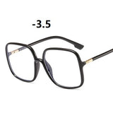 -1.0 1.5 2.0 2.5 3.0 to 4.0  Transparent Finished Myopia Glasses Men Women Black Eyeglasses Prescription Shortsighted Eyewear