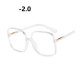 -1.0 1.5 2.0 2.5 3.0 to 4.0  Transparent Finished Myopia Glasses Men Women Black Eyeglasses Prescription Shortsighted Eyewear