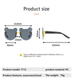 Fashion Baby Bear children&#39;s Sunglasses  Dazzle Color Gradient Cute Boys and Girls Sunglasses Rimless Cut Glasses