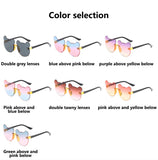 Fashion Baby Bear children&#39;s Sunglasses  Dazzle Color Gradient Cute Boys and Girls Sunglasses Rimless Cut Glasses