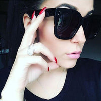 Fashion Cat Eye Sunglasses Women Brand Designer Luxury Oversized Lady Summer Style Square Sun Glasses Female Rivet Shades UV400