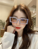 Jelly Color Small Rectangle Sunglasses for Women Female Personality Fashion Street Shooting Hip-hop Bungee Sun Glasses