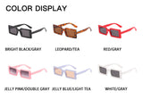 Jelly Color Small Rectangle Sunglasses for Women Female Personality Fashion Street Shooting Hip-hop Bungee Sun Glasses