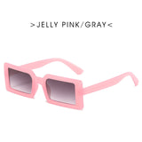 Jelly Color Small Rectangle Sunglasses for Women Female Personality Fashion Street Shooting Hip-hop Bungee Sun Glasses