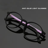 Round Frame Anti-Blue Light Glasses TR90 Frame Light Computer Mobile Phone Goggles Comfortable For Teenagers