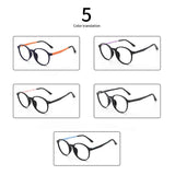 Round Frame Anti-Blue Light Glasses TR90 Frame Light Computer Mobile Phone Goggles Comfortable For Teenagers