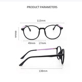 Round Frame Anti-Blue Light Glasses TR90 Frame Light Computer Mobile Phone Goggles Comfortable For Teenagers