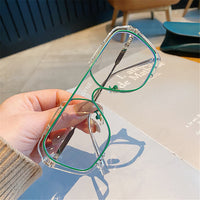 Fashion Children&#39;s Sunglasses Boys And Girls Print Sunglasses Children&#39;s Fashion Catwalk Glasses Outdoor Large Frame Glasses