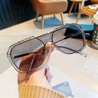 Fashion Children&#39;s Sunglasses Boys And Girls Print Sunglasses Children&#39;s Fashion Catwalk Glasses Outdoor Large Frame Glasses