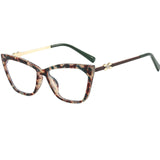 Optical Anti-Blue Light Cat Eye Glasses Frame Women Retro Metal TR90 Eyeglasses Frame Men Compute Prescription Spectacle