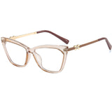 Optical Anti-Blue Light Cat Eye Glasses Frame Women Retro Metal TR90 Eyeglasses Frame Men Compute Prescription Spectacle