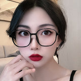 Big Frame Square Anti-blue Light Glasses Frame Oversized Computer Eyewear Frame For Women&amp;Men Square Optical Glasses Eyeglasses