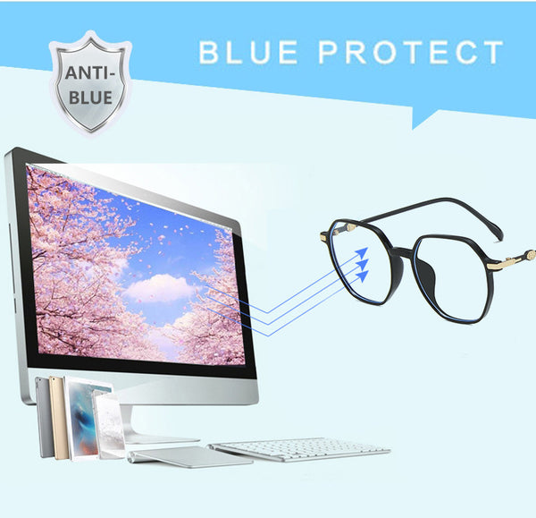 Transparent Computer Glasses Frame Women Men Anti Blue Light Round Eyewear Blocking Glasses Optical Spectacle Eyeglass