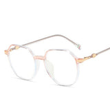 Transparent Computer Glasses Frame Women Men Anti Blue Light Round Eyewear Blocking Glasses Optical Spectacle Eyeglass