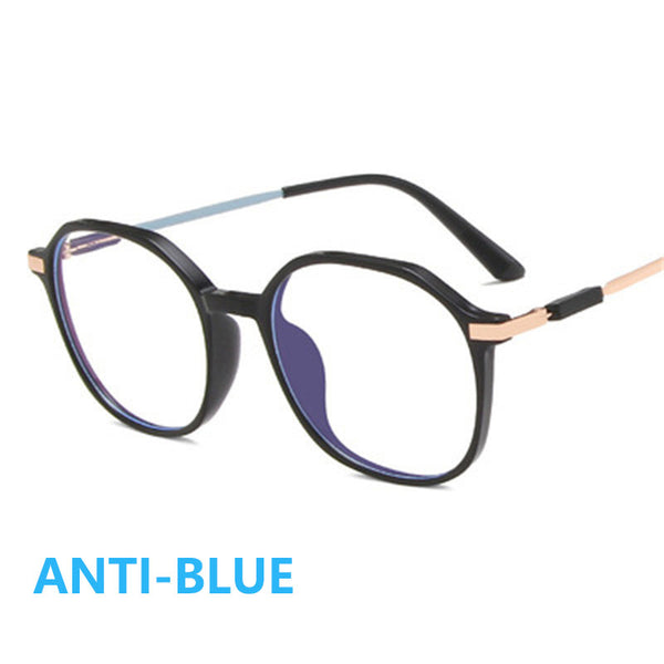 Vintage Anti Blue light Glasses Frame Round Lens Myopia Optical Mirror Simple Metal Women Men Transparent Eyewear Frames