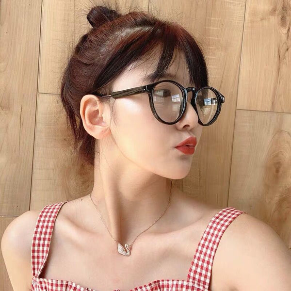 Fashion Round Glasses Frame Women Vintage Clear Lens Spectacle Men Optical Computer Eyeglasses Frame Decorative Glasses