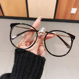 Fashion Round Women Glasses Frame Vintage Retro Clear Lens Eyewear Men Optical Leopard Green Eyeglasses Frame