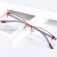 Half Frame Finished Myopia Glasses Men Women Short-sighted Eyewear -1.0-1.5-2.0 To -6.0 Anti-blue Light Prescription Glasses