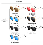 Fashion Square Sunglasses Women New Oversized Mirror Men Shades Glasses Luxury Brand Metal Trend Unique Female Eyewear UV400