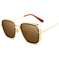 Fashion Square Sunglasses Women New Oversized Mirror Men Shades Glasses Luxury Brand Metal Trend Unique Female Eyewear UV400